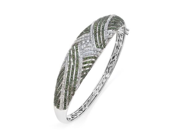 Green Sapphire Cuff Ladies Bracelet