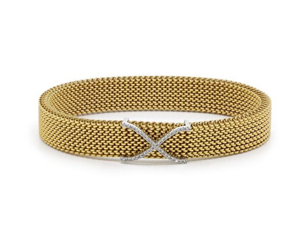 Diamond X Gold Ladies Bracelet