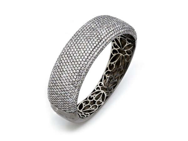 Black Diamond Cuff Ladies Bracelet