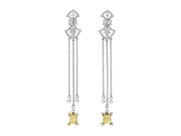 Three Drop Diamond Earrings