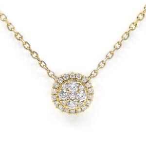 Sparkling Diamond Disc Ladies Necklace