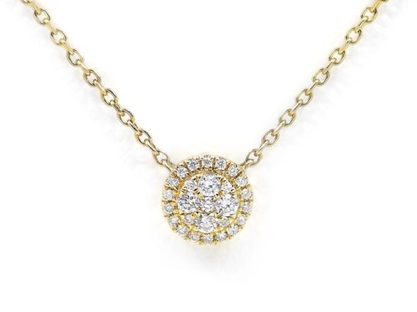 Sparkling Diamond Disc Ladies Necklace