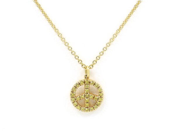 Golden Peace Pendant Ladies Necklace