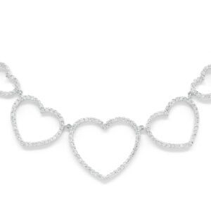 5 Hearts Diamond Ladies Necklace