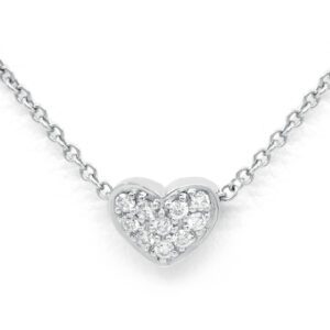 Delicate Heart Diamond Ladies Necklace