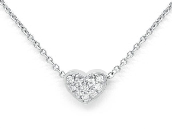 Delicate Heart Diamond Ladies Necklace