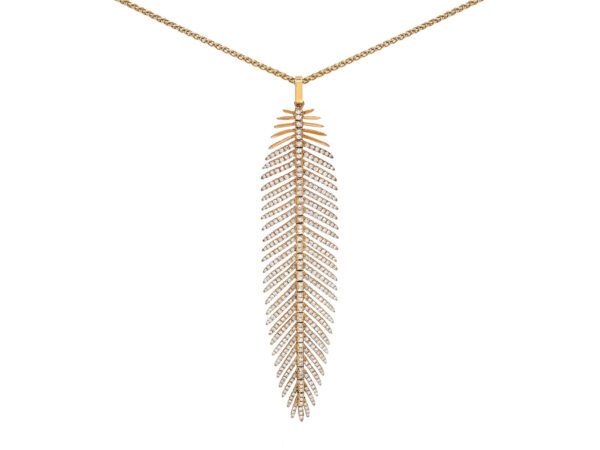 Rose Gold Feather Ladies Necklace