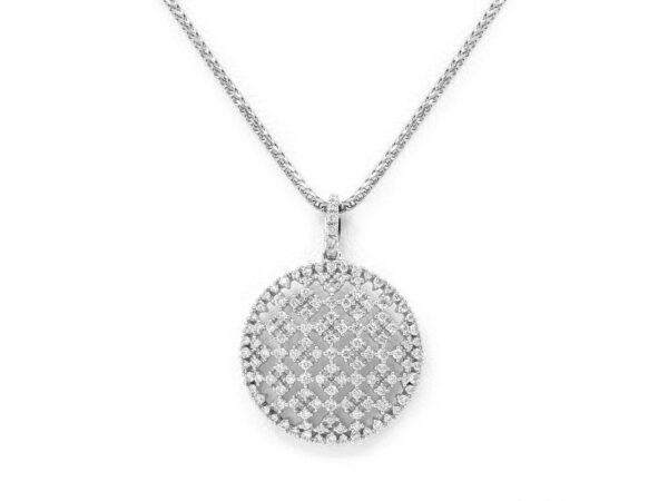 White Diamond Lace Cutout Ladies Necklace