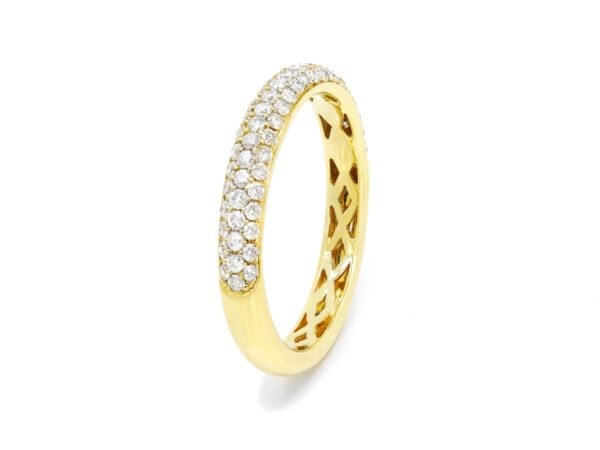 Chiara Yellow Gold Halfway Diamond Eternity Band Ladies Ring