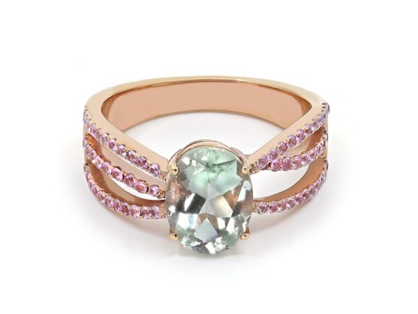 Royal Ladies Ring - Peridot & Pink Sapphire