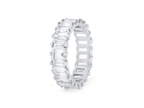 Emerald Cut Diamond Eternity Band Ladies Ring