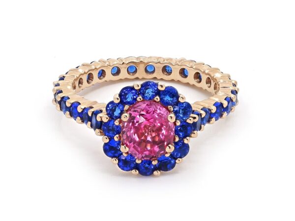 Pink and Blue Ladies Ring