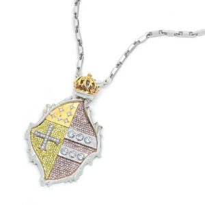 Shining Sheild Mens Necklace
