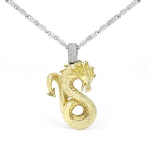 Golden Dragon Mens Necklace