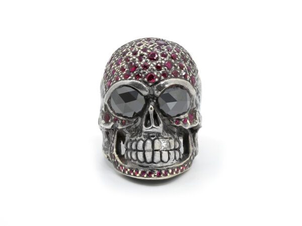 Ruby Skull Mens Ring - Image 2