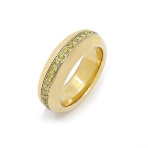 Yellow Gold Spinner Mens Ring