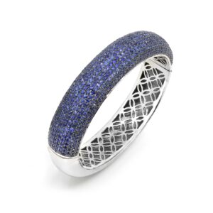 Blue Sapphire Cuff Ladies Bracelet