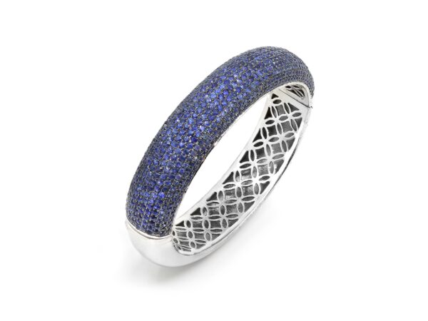 Blue Sapphire Cuff Ladies Bracelet