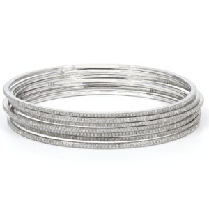 Diamond Bangle - White Gold