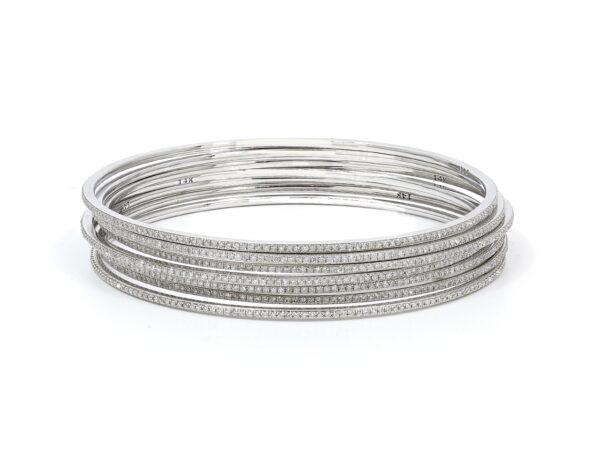 Diamond Bangle - White Gold