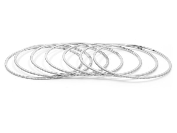 Diamond Bangle - White Gold - Image 2