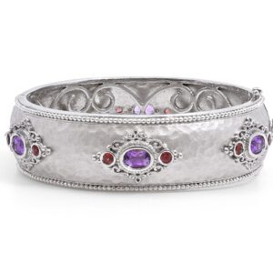 Amethyst Cuff Ladies Bracelet