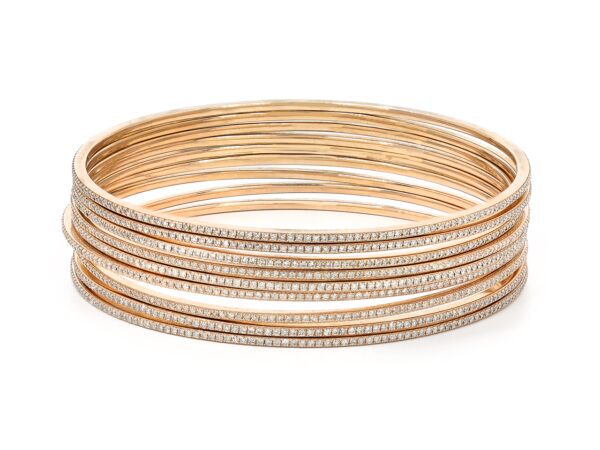 Diamond Bangle - Rose Gold