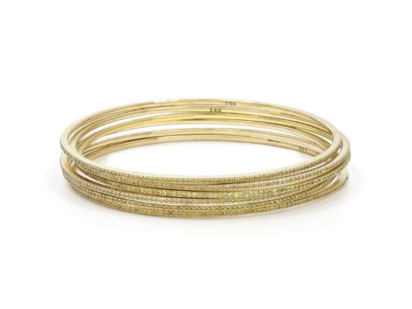 Diamond Bangle - Yellow Gold