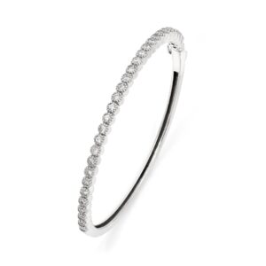 30 Diamonds White Gold Bangle