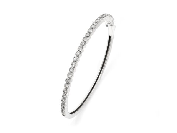 30 Diamonds White Gold Bangle