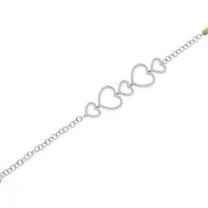 Diamond Hearts Ladies Bracelet