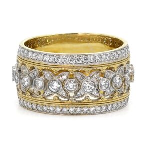 Gold Diamond Floral Band