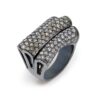 Rolling Hills Rhodium Cognac Ladies Ring
