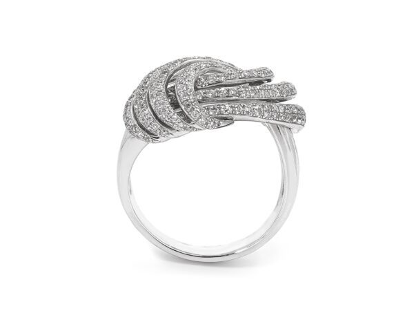 Diamond Love Knott Ladies Ring - Image 2