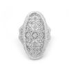 White Diamond Shield Ladies Ring