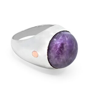 Purple Dome Statement Mens Ring