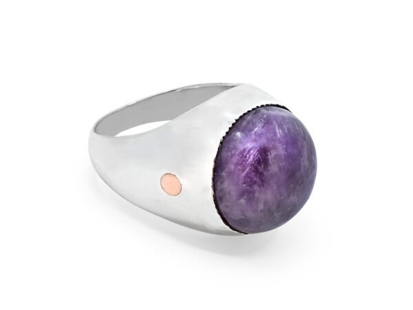 Purple Dome Statement Mens Ring