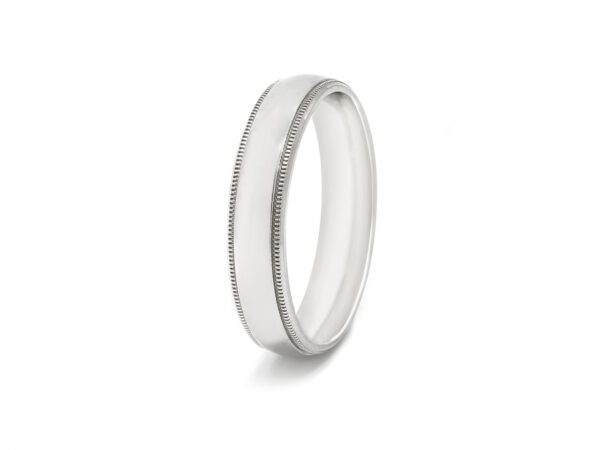 Mens White Gold Band