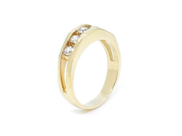 Hidden Diamonds Mens Ring - Yellow Gold - Image 2